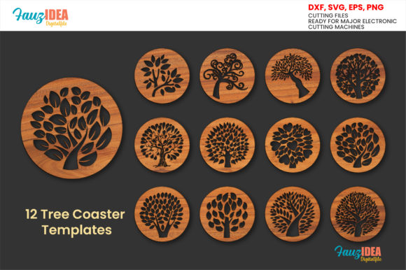 12 Tree Coaster Svg Templates