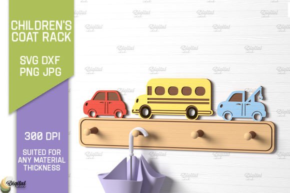 3D Children's Coat Rack Laser Cut SVG: A Strategic Design Tool for Creative Projects