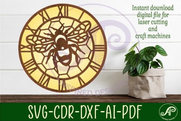 Bee Wall Clock Laser Cut Files: A Timeless Addition to Your Creative Projects