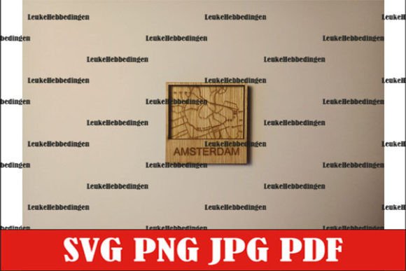 City Map Amsterdam Plattegrond for Laser: A Versatile and Customizable Wall Decoration