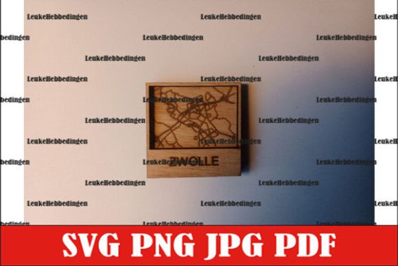 City Map Zwolle Plattegrond for Laser