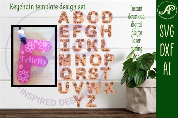 Flower Theme Tag Letter Designs Keychain: A Strategic Creative Tool for Branding and Personalization