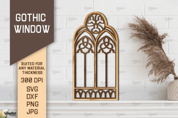 Gothic Window SVG: Arched Window Frame for Creative and Strategic Use