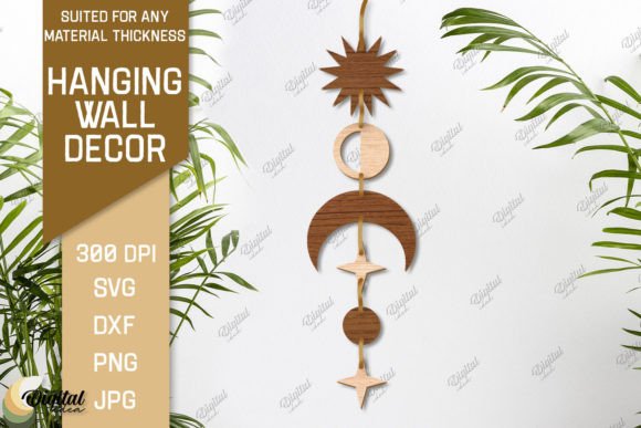 Hanging Wall Decor SVG. Boho Laser Cut