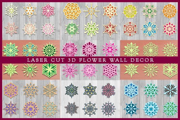 Laser Cut 3d Mandala Wall Decor Set