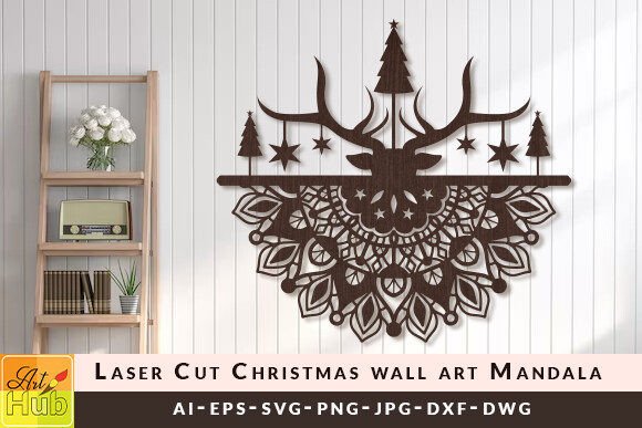 Laser Cut Christmas Wall Art Mandala SVG: A Comprehensive Overview