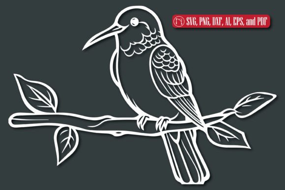 Laser Cut Hummingbird SVG Cut File