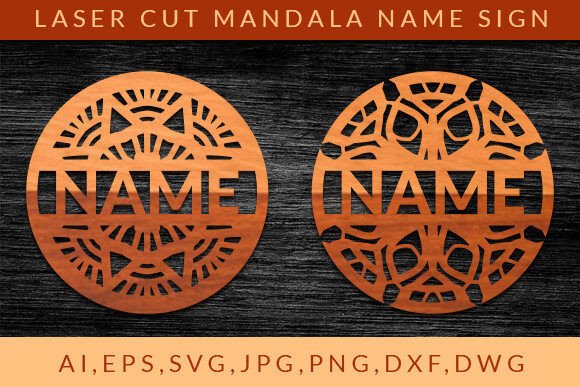 Laser Cut Mandala Name Sign Wall Art SVG: A Unique Blend of Art and Technology