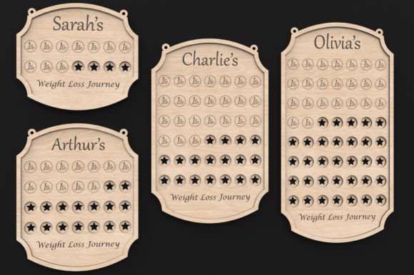 Laser Cut Weight Loss Chart SVG Files: A Creative Way to Track Your Progress