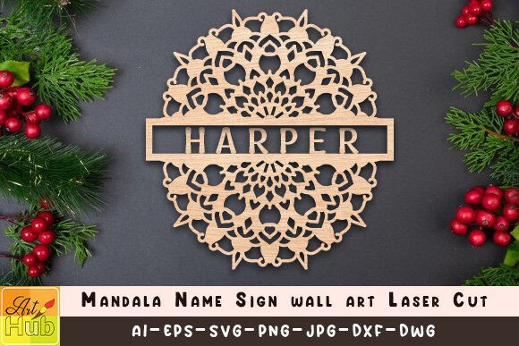 Mandala Name Sign Wall Art Laser Cut: A Unique Blend of Design and Precision