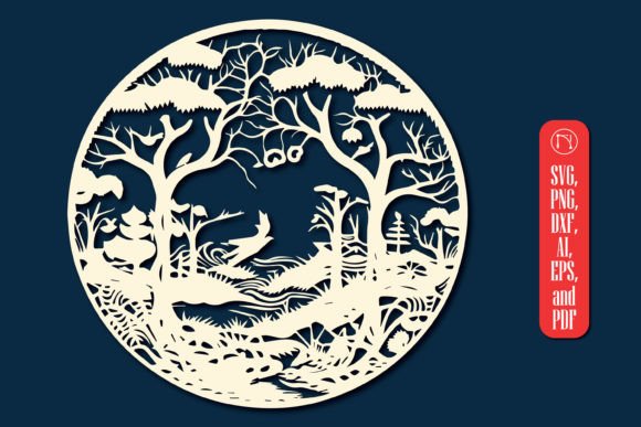 Round Forest Papercut Decor SVG: A Creative Tool for Nature-Inspired Projects