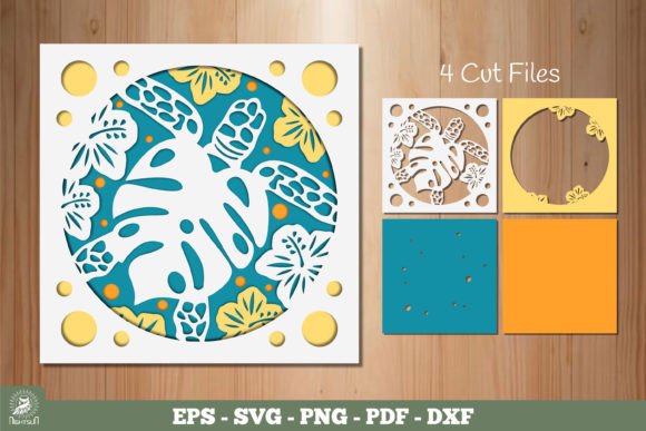 Sea Turtle Layered Papercut SVG: Creative Craftsmanship