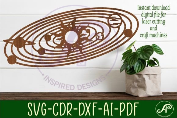 Solar System Wall Art Sign, SVG File: A Creative and Practical Design for Modern Makers