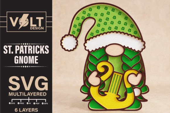 St Patricks Gnome Special SVG Cut File