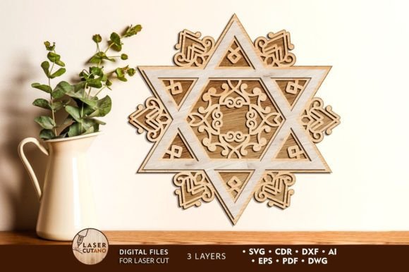 Star of David Multilayer Wall Decor