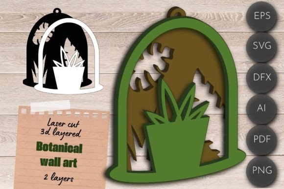 Succulent Layered Wall Art, Leaves SVG: A Creative Solution for Modern Decor and Crafting
